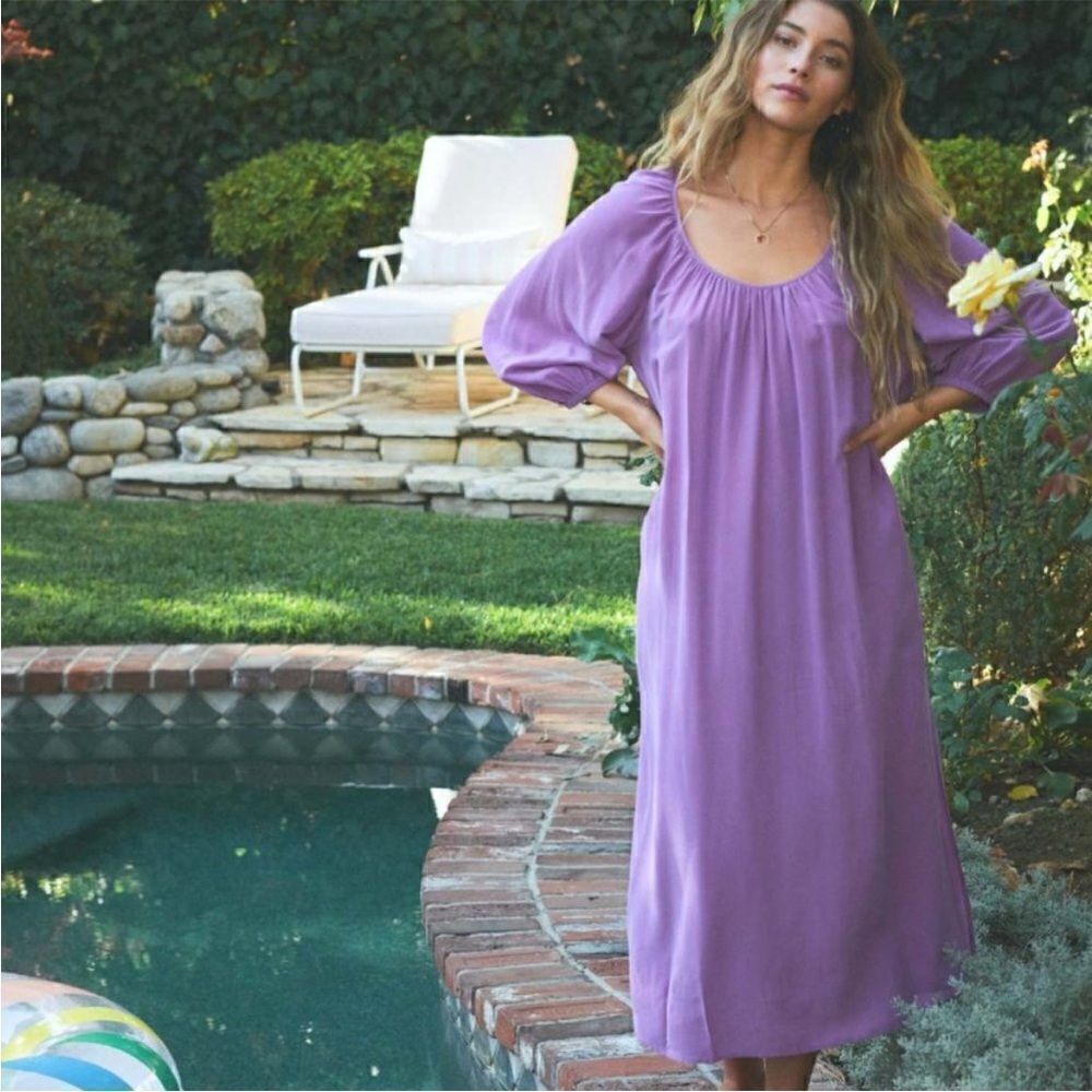 THE ODELLS - THE ALICE dress silk, lavender, Size M-  $345